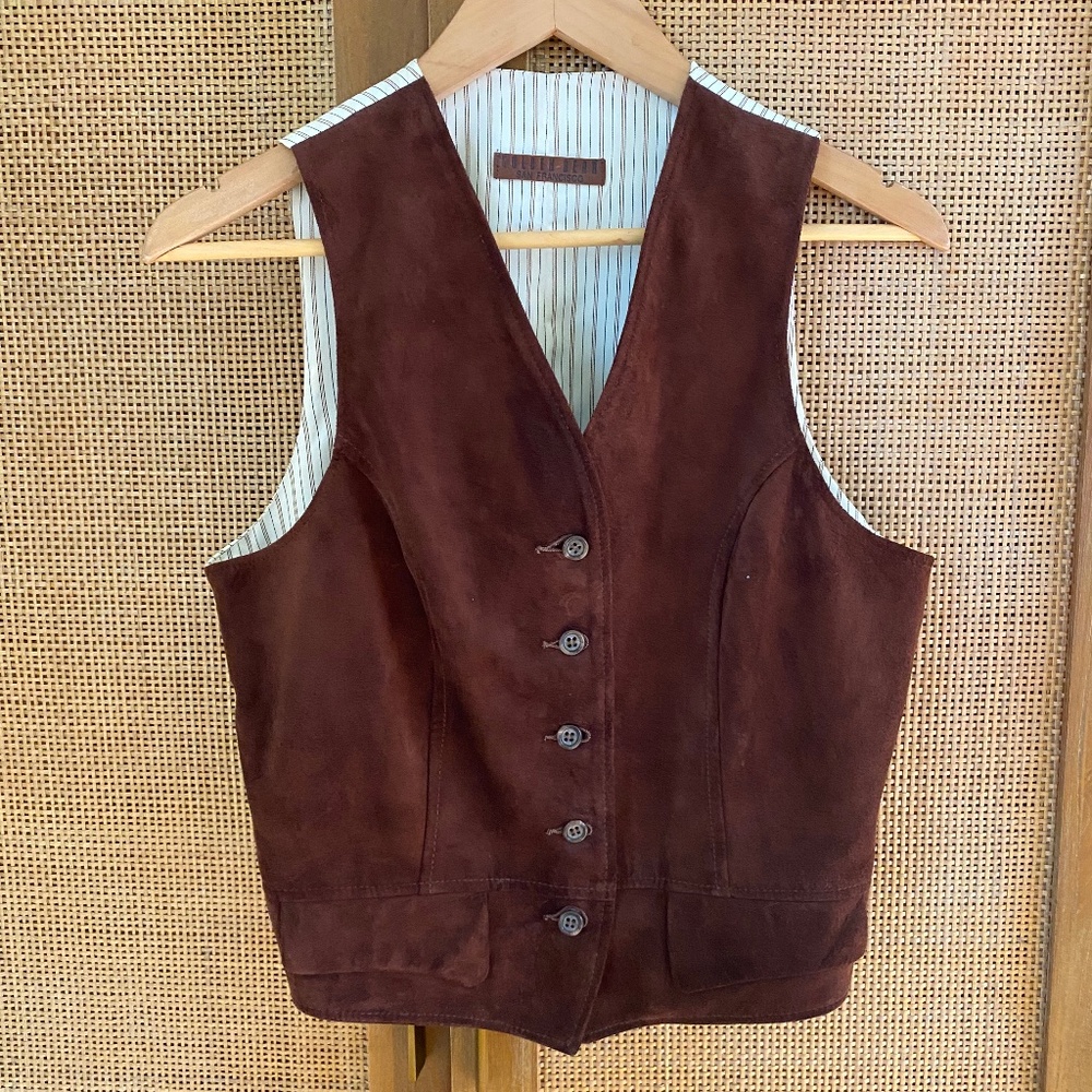 Vintage suede vest, size M